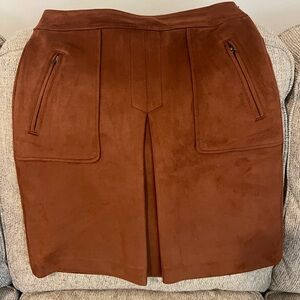 Loft Size 4 100% suede skirt